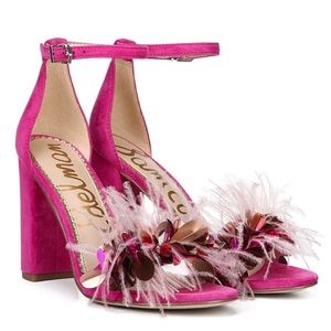 sam edelman pink sequin heels